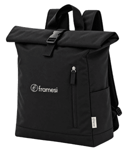 Sac à dos roll-top noir Framesi